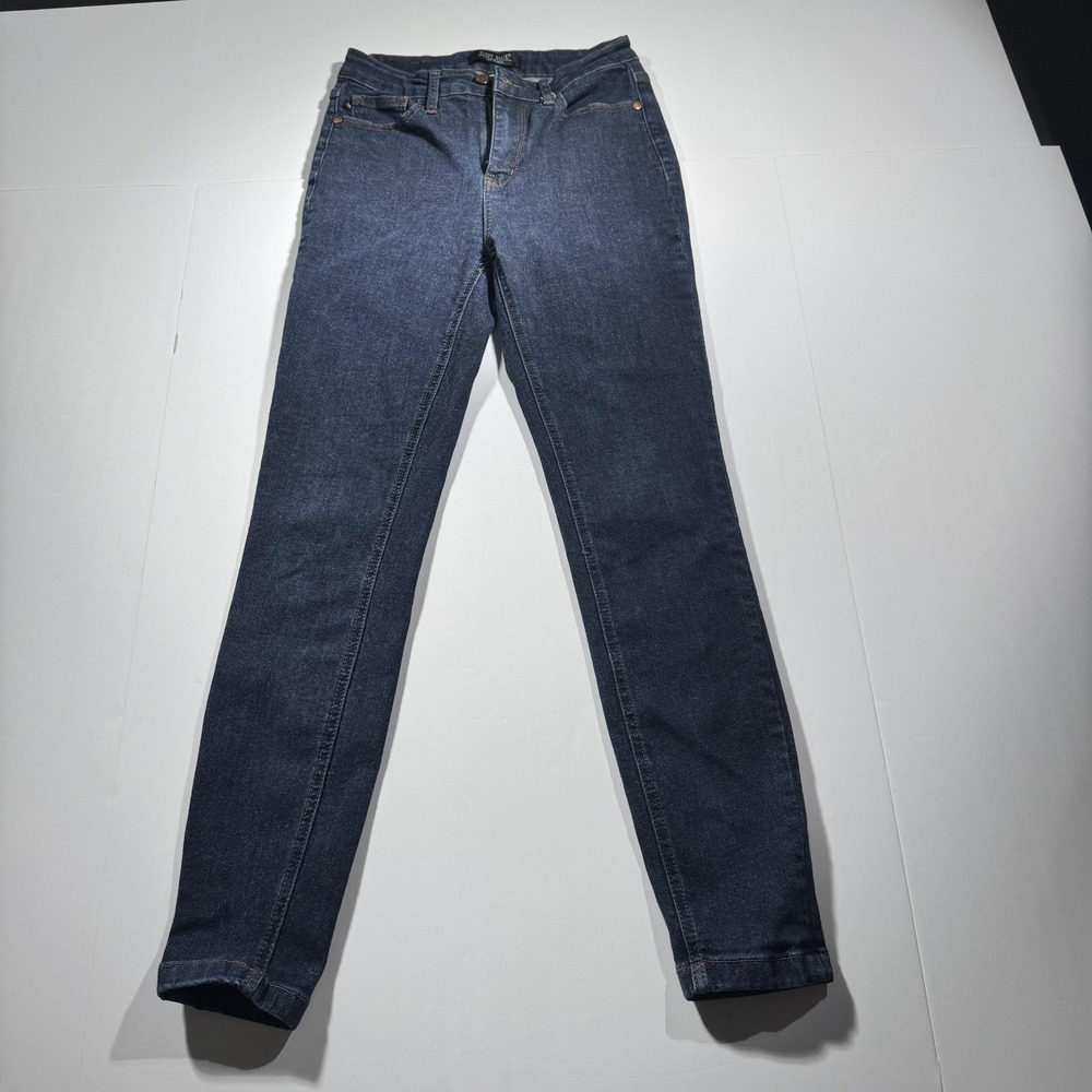 Judy Blue Jeans Womens 5 27 (24x27) Blue Dark Wash Skinny Stretch Casual Pants